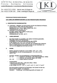 Produktbeschreibung Lamellenwaermetauscher